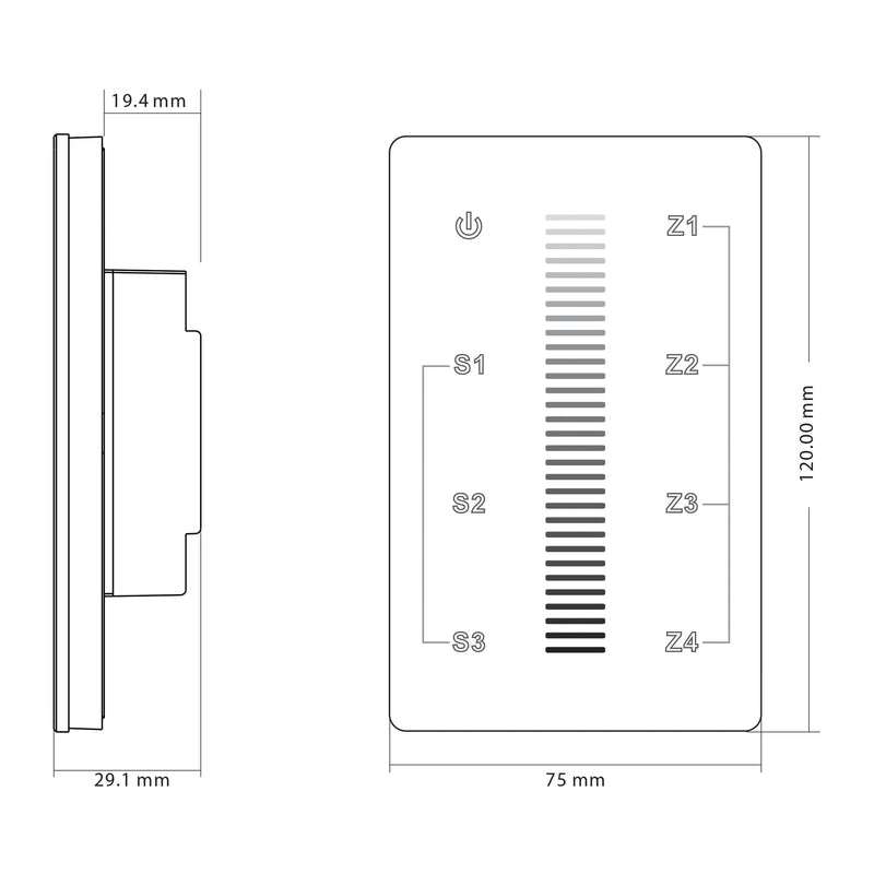 Havit Commercial Single Coloured LED Touch Panel Accessories 240V - HCP-75215