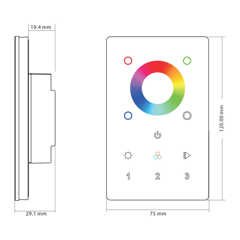 Havit Commercial RGBC or RGBW LED Touch Panel Accessories 240V - HCP-75234