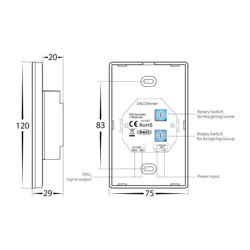 Havit Commercial Dali DT8 Tunable Touch Panel Controller Accessories 240V IP20 - HCP-79280