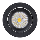 Havit Commercial Round Tilt Recessed 75mm LED Downlight 2700K-5700K Black 6W 240V IP44 - HCP-81220206