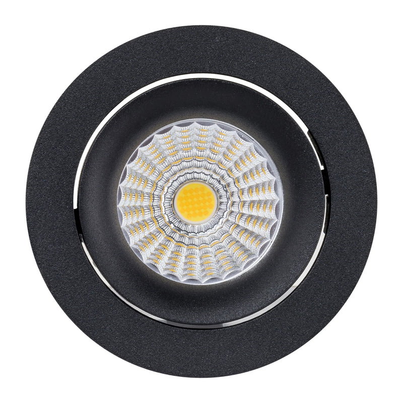 Havit Commercial Round Tilt Recessed 75mm LED Downlight 2700K-5700K Black 9W 240V IP44 - HCP-81220209, HCP-81240209