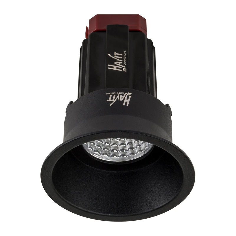 Havit Commercial Round Deep Fixed Recessed 76mm LED Downlight 2700K-5700K Black 9W 240V IP44 - HCP-81220309, HCP-81240309