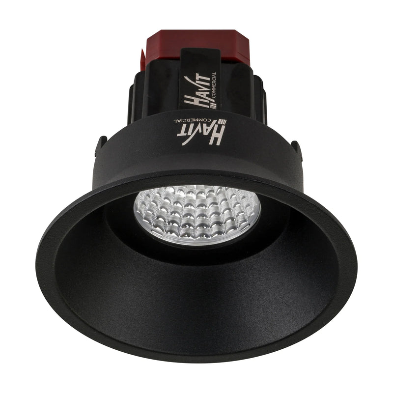 Havit Commercial Round Deep Fixed 90mm Recessed LED Downlight 2700K-5700K Black 6W 240V IP44- HCP-81220406