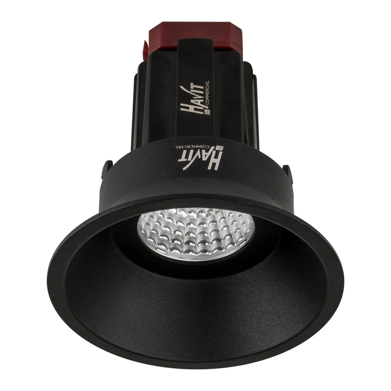 Havit Commercial Round Deep Fixed Recessed 90mm LED Downlight 2700K-5700K Black 9W 240V IP44 - HCP-81220409, HCP-81240409