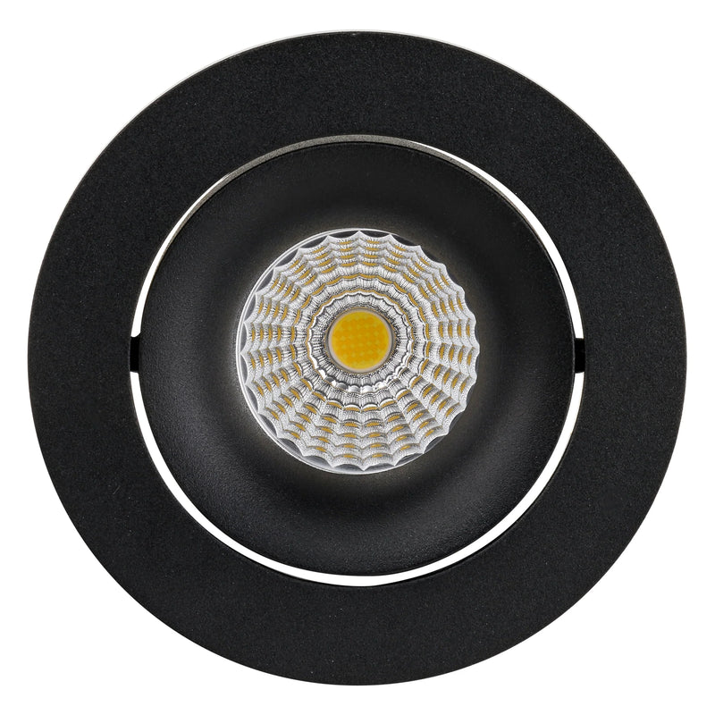 Havit Commercial Round Tilt Recessed 90mm LED Downlight 2700K-5700K Black 6W 240V IP44 - HCP-81220506