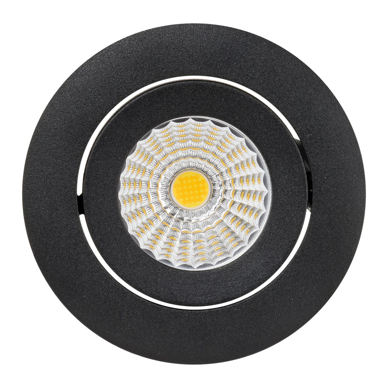 Havit Commercial Round Tilt Recessed 72mm LED Downlight 2700K-5700K Black 6W 240V IP44 - HCP-81220606