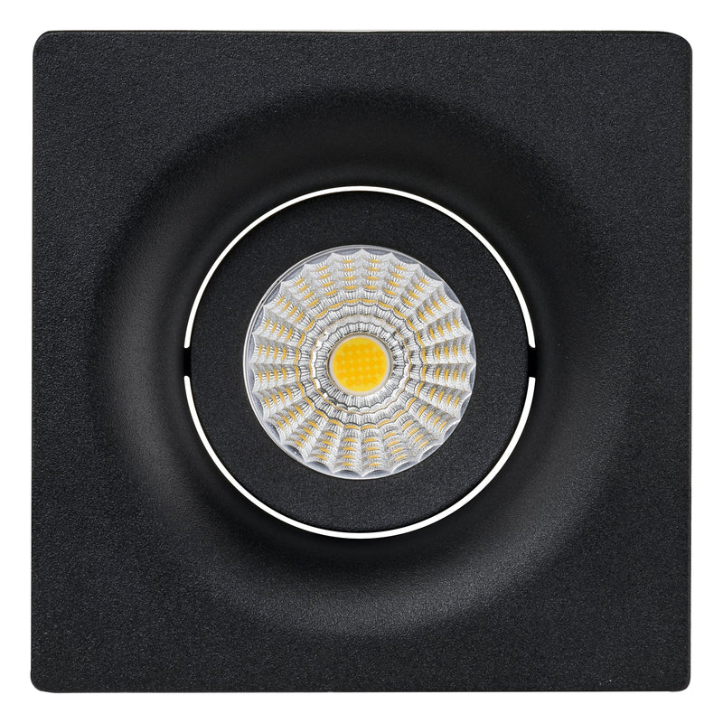 Havit Commercial Square Tilt Recessed 92mm LED Downlight 2700K-5700K Black 6W 240V IP44 - HCP-81220806