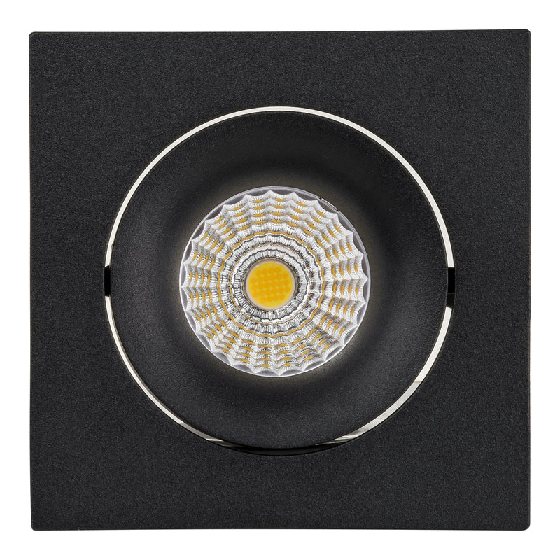 Havit Commercial  Square Tilt Recessed 90mm LED Downlight 2700K-5700K Black 6W 240V IP44 - HCP-81220906