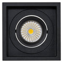 Havit Commercial Square Tilt Recessed 100mm x 100mm LED Downlight 2700K-5700K Black 6W 240V IP44 - HCP-81221006