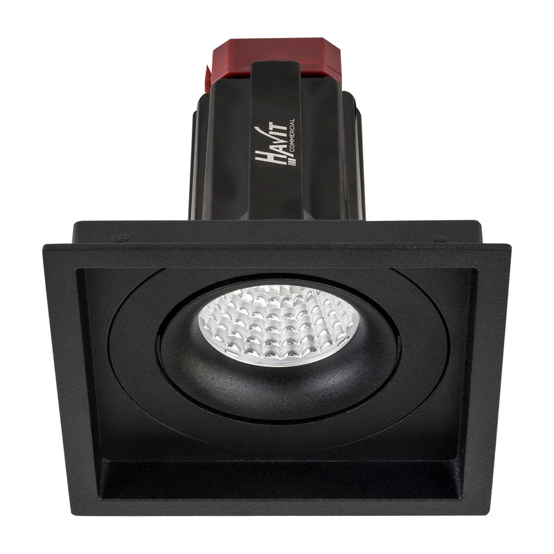 Havit Commercial Square Tilt Recessed LED Downlight 2700K-5700K Black 9W 240V IP44 - HCP-81221009, HCP-81241009