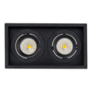 Havit Commercial Square Recessed Tilt Recessed LED Downlight 2700K-5700K Black 2x6W 240V IP44 - HCP-81221106