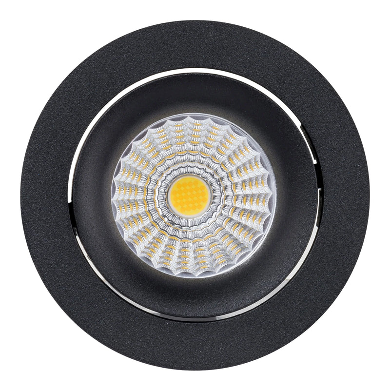 Havit Commercial Round Tilt Dali Tunable Recessed 75mm LED Downlight 2700K-6500K Black 13W 240V IP44 - HCP-81250213