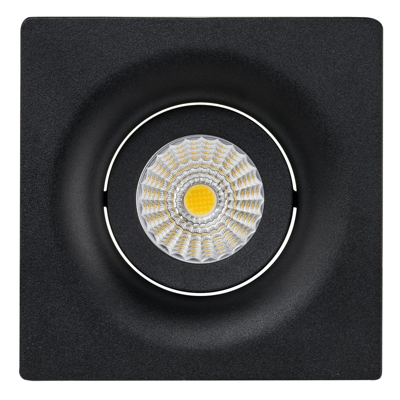 Havit Commercial Square Tilt Dali Tunable Recessed 92mm LED Downlight 2700K-6500K Black 13W 240V IP44 - HCP-81250813