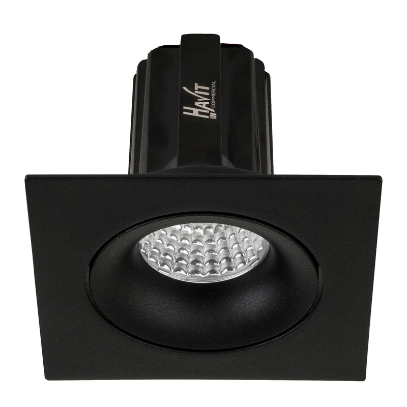 Havit Commercial Square Tilt Dali Tunable Recessed 90mm LED Downlight 2700K-6500K Black 13W 240V IP44 - HCP-81250913