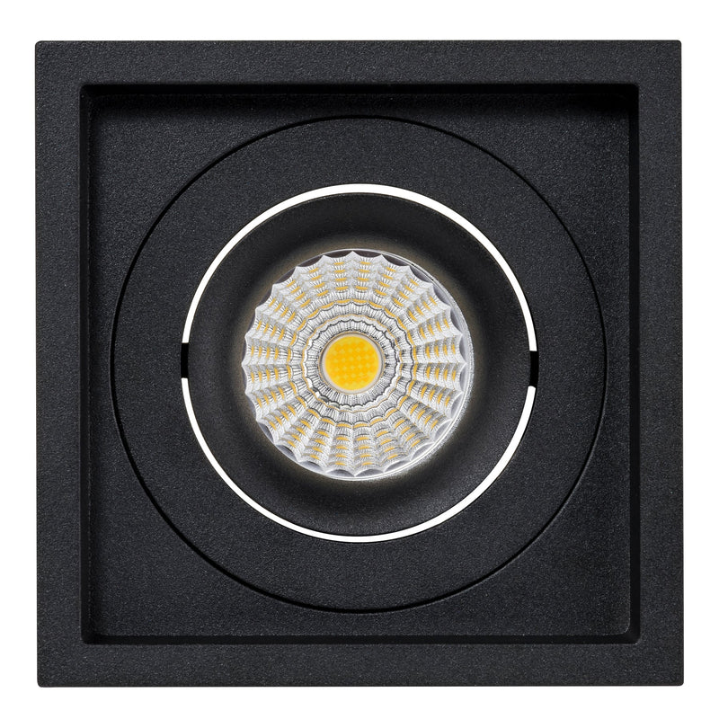 Havit Commercial Square Tilt Dali Tunable Recessed LED Downlight 2700K-6500K Black 13W 240V IP44 - HCP-81251013