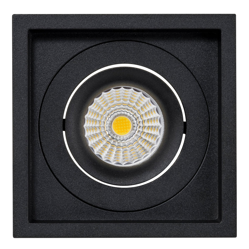 Havit Commercial CRI97+ Recessed Square Tilt Dimmable LED Downlight 3000K Black 13W 240V IP44 - HCP-81221083, HCP-81241083