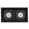 Havit Commercial Rectangle Tilt Dali Tunable Recessed LED Downlight 2700K-6500K Black 2x13W 240V IP44 - HCP-81251113