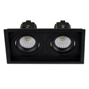 Havit Commercial Rectangle Tilt Dali Tunable Recessed LED Downlight 2700K-6500K Black 2x13W 240V IP44 - HCP-81251113