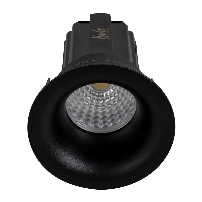 Havit Commercial CRI97+ Recessed Round Deep Dimmable 70mm LED Downlight 3000K Black 13W 240V IP44 - HCP-81221383,  HCP-81241383