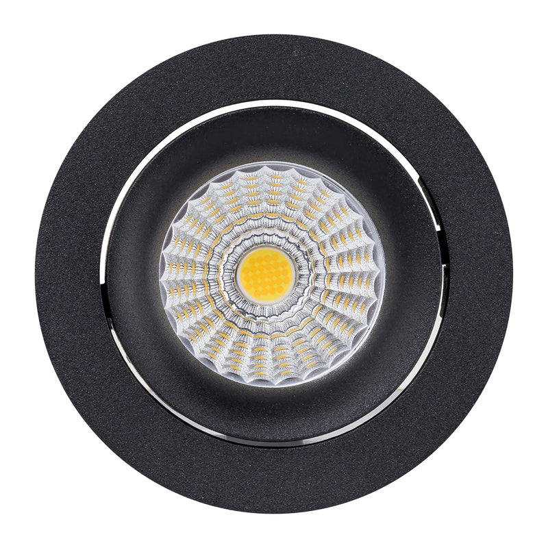 Havit Commercial Round Tilt Recessed 75mm LED Downlight 3000K 4000K Black 7.2W 24V IP44 - HCP-81290237, HCP-81290247