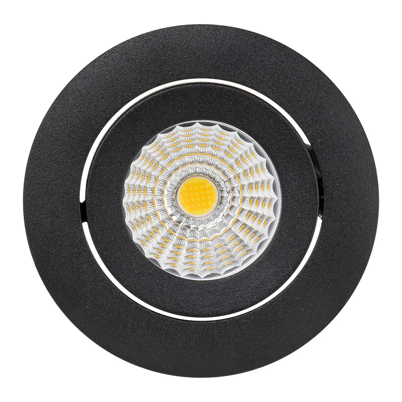 Havit Commercial Round Tilt Recessed 72mm LED Downlight 3000K 4000K Black 7.2W 24V IP44 - HCP-81290637, HCP-81290647