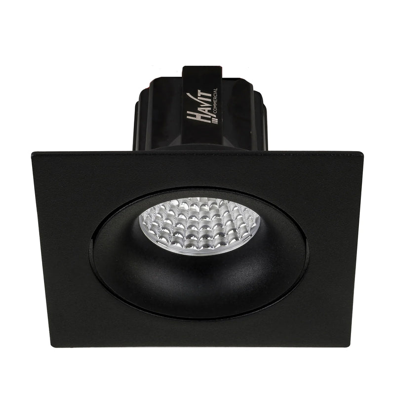 Havit Commercial Square Tilt Recessed 90mm LED Downlight 3000K 4000K Black 7.2W 24V IP44 - HCP-81290937, HCP-81290947