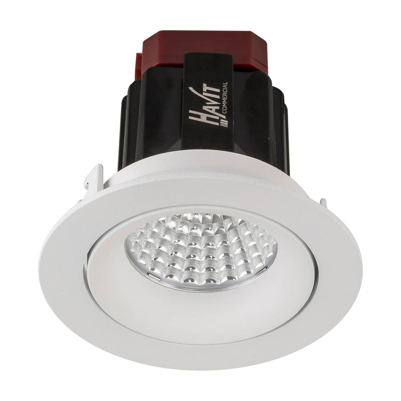 Havit Commercial Round Tilt Recessed 75mm LED Downlight 2700K-5700K White 6W 240V IP44 - HCP-81320206