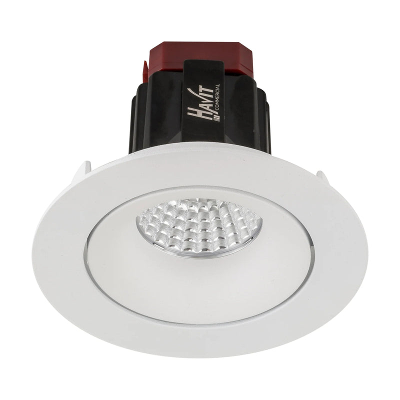 Havit Commercial Round Tilt Recessed 90mm LED Downlight 2700K-5700K White 6W 240V IP44 - HCP-81320506 