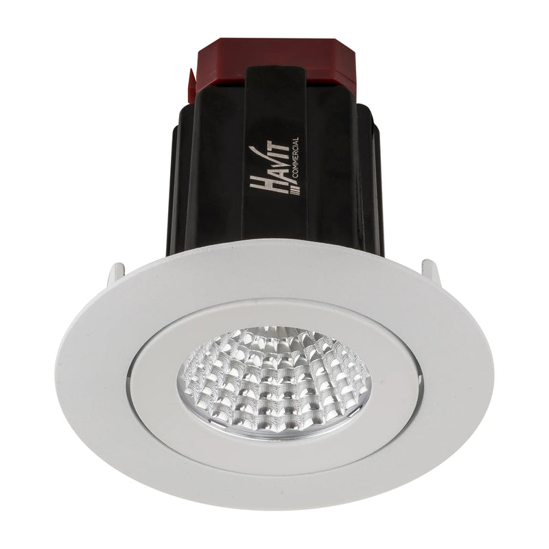 Havit Commercial Round Tilt Recessed 72mm LED Downlight 2700K-5700K White 9W 240V IP44 - HCP-81320609, HCP-81340609