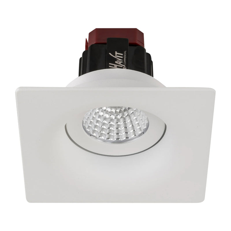 Havit Commercial Square Tilt Recessed 92mm LED Downlight 2700K-5700K White 6W 240V IP44 - HCP-81320806 