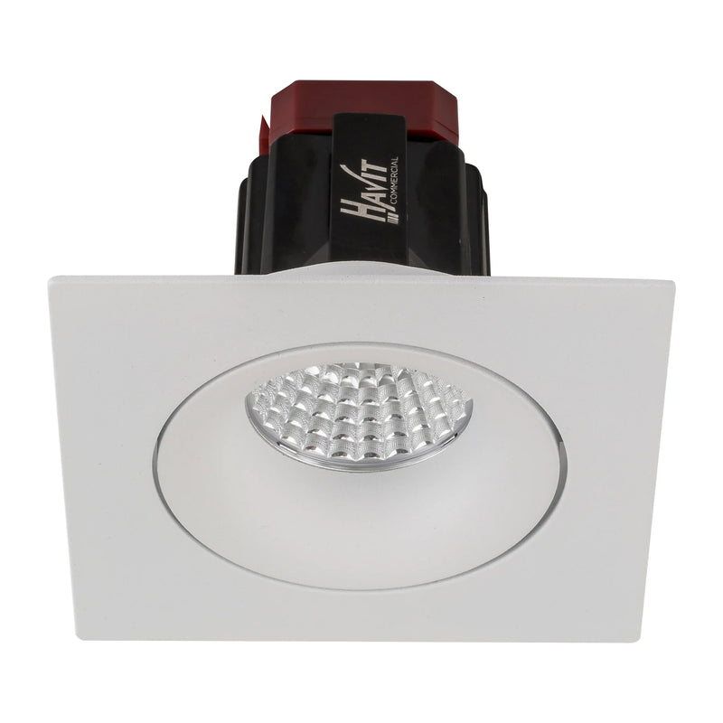 Havit Commercial Square Tilt Recessed 90mm LED Downlight 2700K-5700K White 6W 240V IP44 - HCP-81320906 