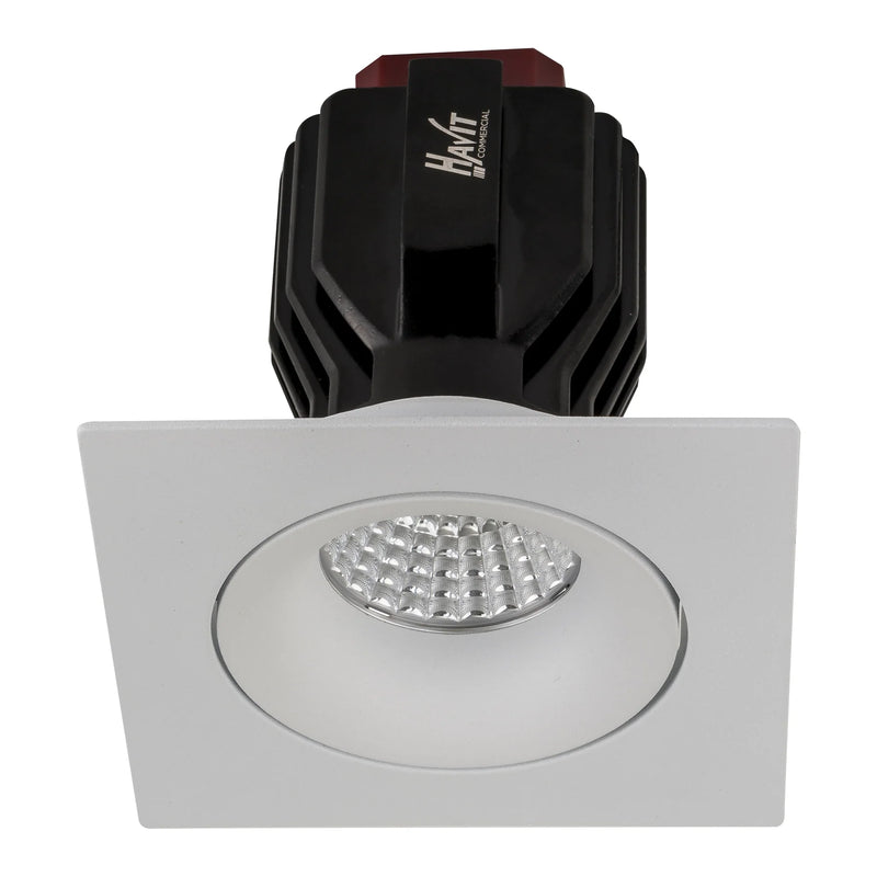 Havit Commercial Square Tilt Recessed 90mm LED Downlight 2700K-5700K White 17W 240V IP44 - HCP-81320917, HCP-81340917