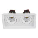 Havit Commercial Square Tilt Recessed LED Downlight 2700K-5700K White 2x9W 240V IP44 - HCP-81321109, HCP-81341109 