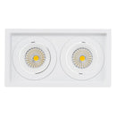 Havit Commercial Square Tilt Recessed LED Downlight 2700K-5700K White 2x9W 240V IP44 - HCP-81321109, HCP-81341109 