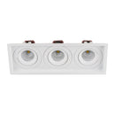 Havit Commercial Square Recessed Tilt Recessed LED Downlight 2700K-5700K White 3x6W 240V IP44 - HCP-81321206