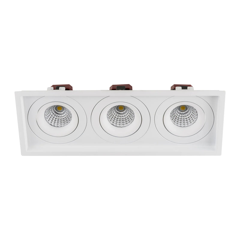 Havit Commercial Square Recessed Tilt Recessed LED Downlight 2700K-5700K White 3x6W 240V IP44 - HCP-81321206