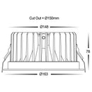 Havit Commercial Recessed 150mm LED Downlight Tri- 316 Stainless Steel 28W 240V IP65 - HCP-81122128, HCP-81142128
