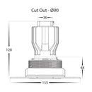 Havit Commercial Dimmable 90mm LED Downlight 2700K-5700K White 17W 240V IP44- HCP-81329017, HCP-81349017