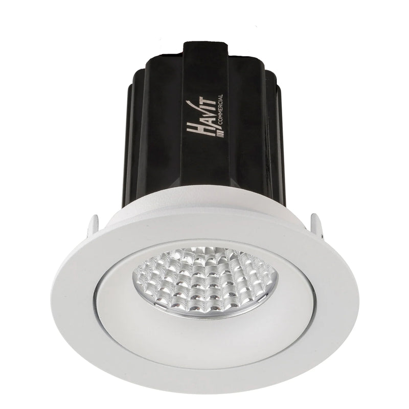 Havit Commercial Round Deep Tilt Dali Tunable Recessed 75mm LED Downlight 2700K-6500K White 13W 240V IP44 - HCP-81350213 