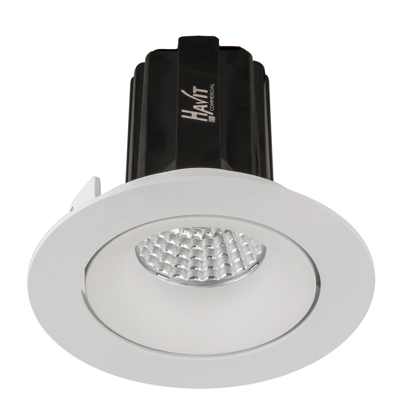 Havit Commercial Round Tilt Dali Tunable Recessed 90mm LED Downlight 2700K-6500K White 13W 240V IP44 - HCP-81350513 