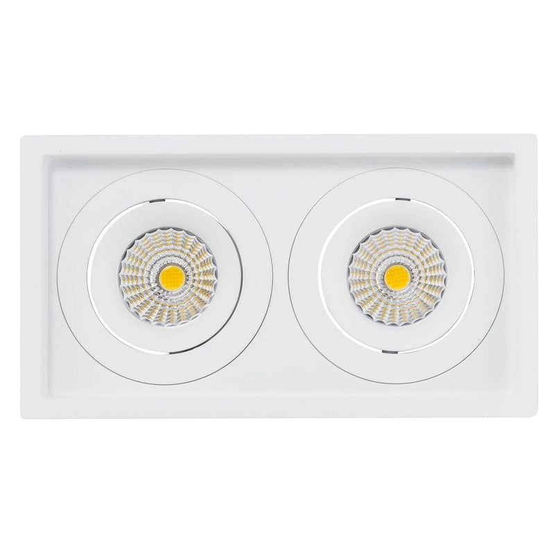 Havit Commercial CRI97+ Recessed Square Tilt Dimmable LED Downlight 3000K White 2x13W 240V IP44- HCP-81321183, HCP-81341183 