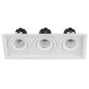 Havit Commercial Rectangle Tilt Dali Tunable Recessed LED Downlight 2700K-6500K White 3x13W 240V IP44 - HCP-81351213