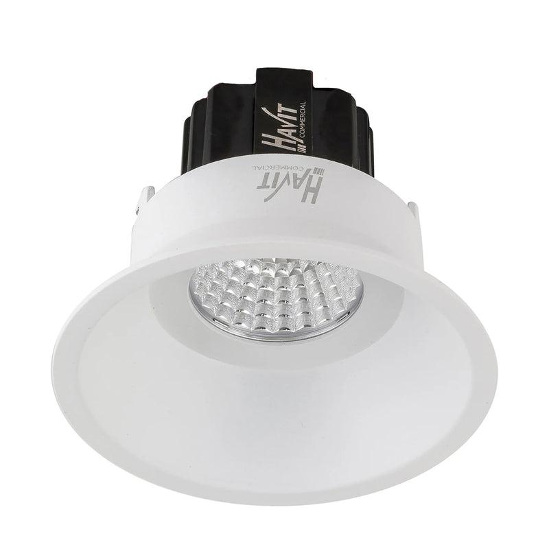 Havit Commercial Round Deep Fixed Recessed 90mm LED Downlight 3000K 4000K White 7.2W 24V IP44 - HCP-81390437, HCP-81390447