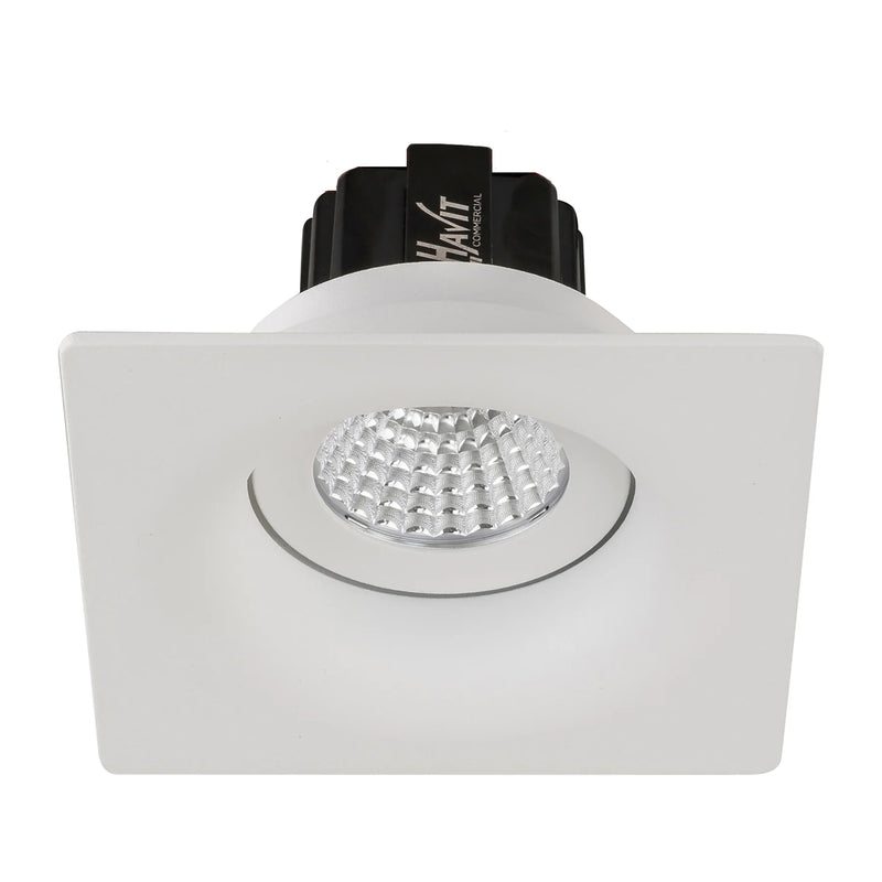 Havit Commercial Square Tilt Recessed 92mm LED Downlight 3000K 4000K White 7.2W 24V IP44 - HCP-81390837, HCP-81390847