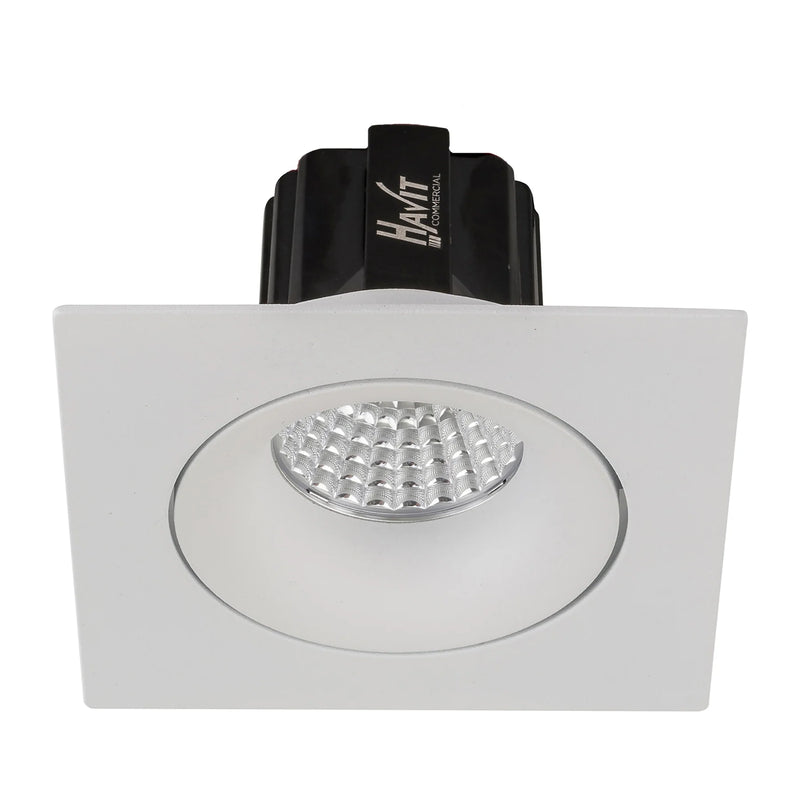 Havit Commercial Square Tilt Recessed 90mm LED Downlight 3000K 4000K White 7.2W 24V IP44 - HCP-81390937, HCP-81390947