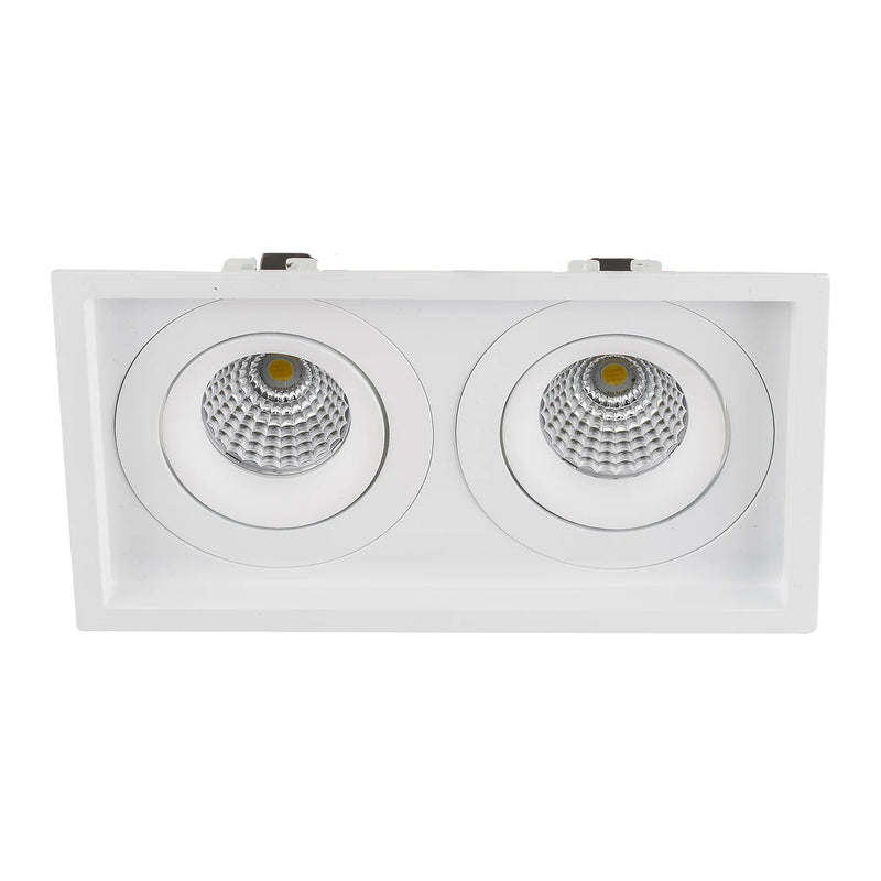 Havit Commercial Square Recessed Tilt Recessed LED Downlight 3000K 4000K White 2x7.2W 24V IP44 - HCP-81391137, HCP-81391147