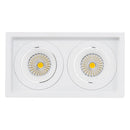 Havit Commercial Square Recessed Tilt Recessed LED Downlight 3000K 4000K White 2x7.2W 24V IP44 - HCP-81391137, HCP-81391147