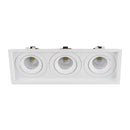 Havit Commercial Square Recessed Tilt Recessed LED Downlight 3000K 4000K White 3x7.2W 24V IP44 - HCP-81391237, HCP-81391247 