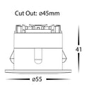 Havit Commercial Dimmable Mini Recessed LED Downlight Tri- White 5W 240V IP54 - HCP-8130502