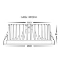 Havit Commercial Dimmable Recessed 210mm LED Downlight 2700K-5700K Black 38W 240V IP65 - HCP-81222138, HCP-81242138